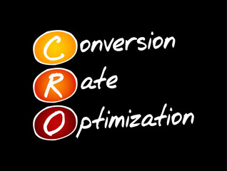 Poster - cro conversion rate optimization - process of increasing the percentage of conversions from a websit