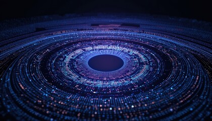 Poster - Dynamic data visualization spiral abstract technology graphic design digital art close-up conceptual representation