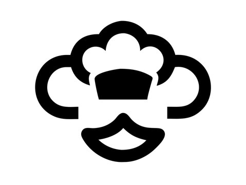 cheaf logo balck vector desigen