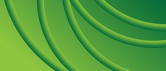 Wall Mural - modern green gradient waves design. abstract green curve lines background. vector illustration