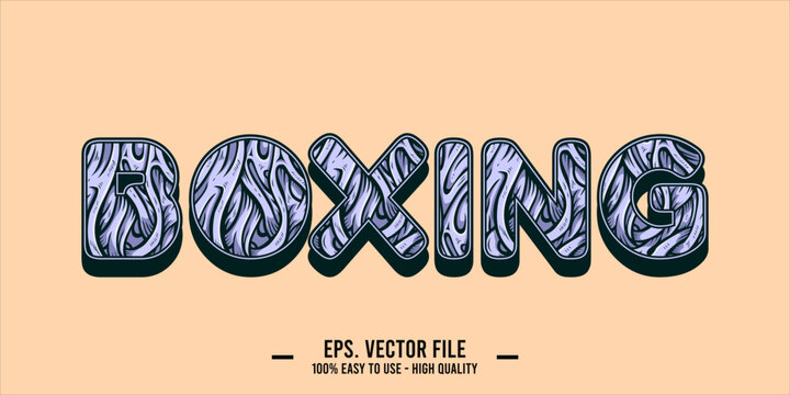 BOXING word art typography illustration vector, boxing day, celebration.