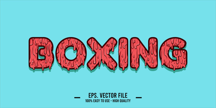 BOXING word art typography illustration vector, boxing day, celebration.