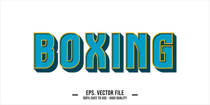 BOXING word art typography illustration vector, boxing day, celebration.