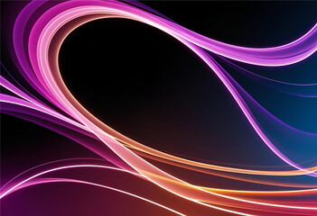 Poster - Abstract Wave Motion: A vibrant and dynamic abstract artwork with flowing, curving lines in gradient hues creating a sense of motion and energy.