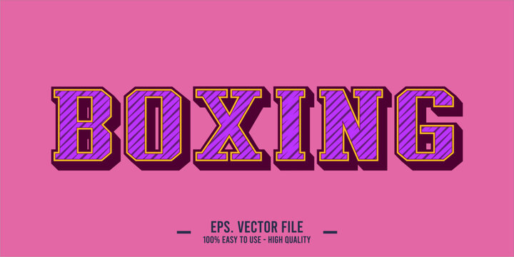 BOXING word art typography illustration vector, boxing day, celebration.