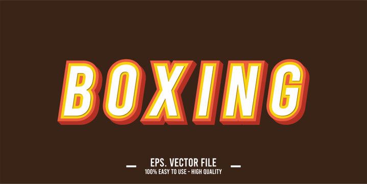 BOXING word art typography illustration vector, boxing day, celebration.