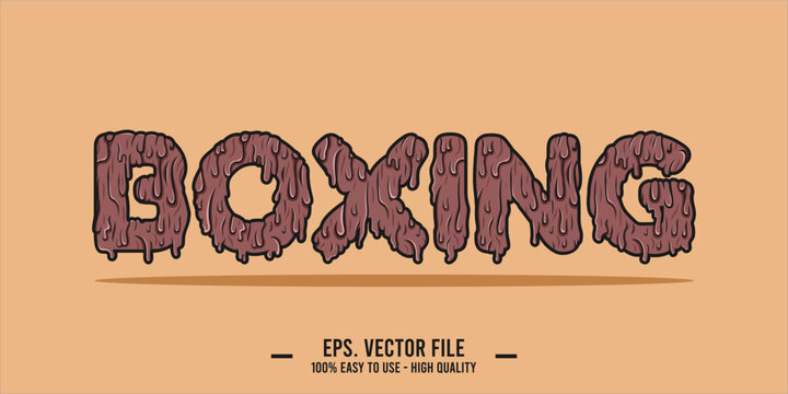 BOXING word art typography illustration vector, boxing day, celebration.