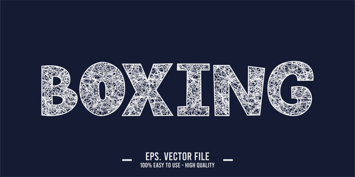 BOXING word art typography illustration vector, boxing day, celebration.