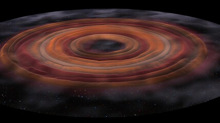 Poster - a vibrant depiction of a swirling galactic disk formation