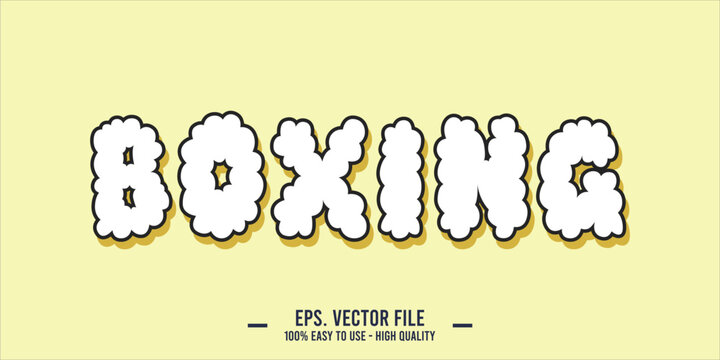 BOXING word art typography illustration vector, boxing day, celebration.