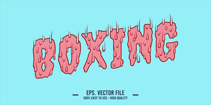 BOXING word art typography illustration vector, boxing day, celebration.