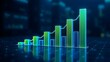 © tong4130 - Rising Financial Growth Chart on Dark Background