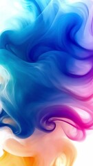 Poster - Vibrant futuristic animation background showcasing colorful swirling smoke in a tech-inspired design