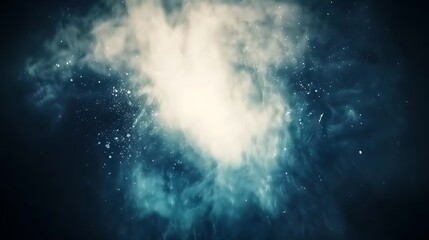 Poster - artistic image displaying a celestial cloud formation with luminous center