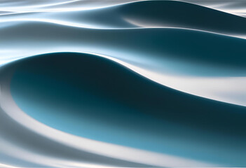 Poster - Abstract Ocean Waves:  A mesmerizing view of stylized ocean waves rendered in shades of blue and white, with soft, flowing forms and dynamic movement, evoking a sense of calmness and tranquility.