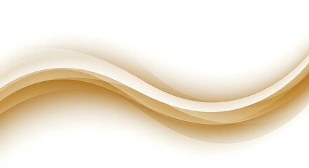 Poster - Golden wave abstract background with smooth flowing lines design
