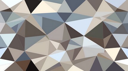 Poster - A geometric artwork composed of triangles with different shades