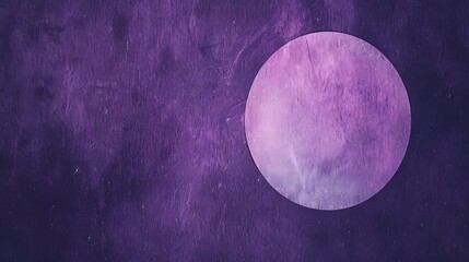 Poster - A purple textured background containing a large circular shape