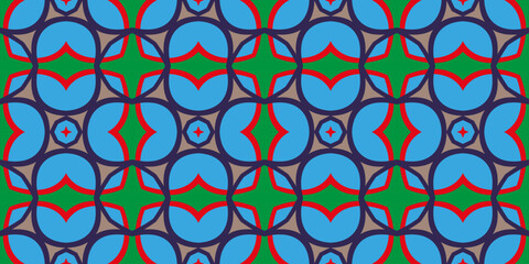 Fototapete - Geometric seamless patterns decor, seamless texture, vector illustration. The basis for the website, print, wallpaper, business cards, brochures in flat design style.