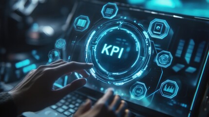 Poster - KPI Data Analysis on Futuristic Interface