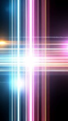 Fototapete - Bright futuristic animation with vibrant colors creating a dynamic technological backdrop