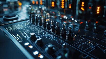 Poster - Futuristic Control Panel: A Glimpse into Advanced Technology