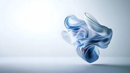 Poster - Abstract Blue And White Geometric Design