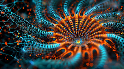 Poster - Abstract Spiral Design With Glowing Colors