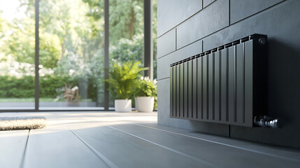 Fototapete - Modern radiator at home, central heating system