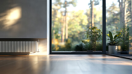 Aufkleber - Modern radiator at home, central heating system