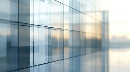 Poster - modern reflections: the image showcases the sleek exterior of a modern building. the play of light a