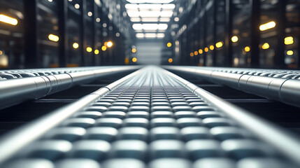 Leinwandbilder - Pipeline and pipe rack in petroleum and chemical industrial zone