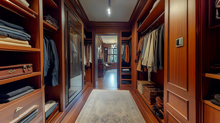 Leinwandbilder - Private room close up on one side and a full walk in closet