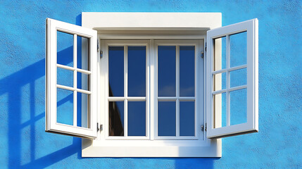 Poster - Pvc window frame opens close-up view, bottom window frame detail, rooms have open window ventilation