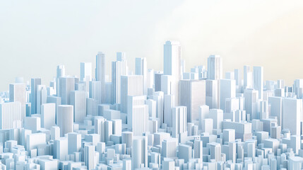 Poster - Raster illustration of the modern city, cyberpunk, buildings, skyscrapers, artificial intelligence, chipization, science fiction, technology, modern concept, 3d raster illustration for business