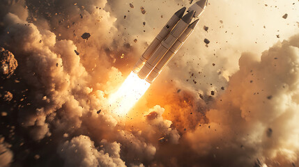 Fototapete - Rocket launching