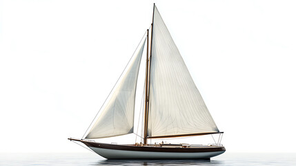 Poster - Sailing boat on white background