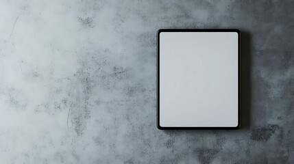 Poster - Tablet computer with blank screen on gray background, based on
