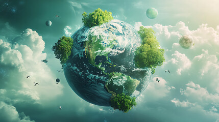 Poster - The concept of global communication networks, environmental technology, and sustainable development goals