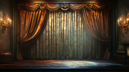 Fototapete - Theater curtain background