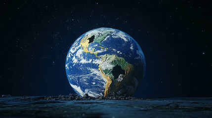Poster - Time is up for planet earth, illustration