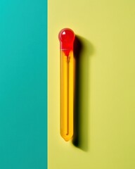 Leinwandbilder - Minimalist Climate Crisis Visual Bold Pop Art Thermometer Symbolizing Global Warming Impact with Vibrant Color Block Design for Environmental Communication