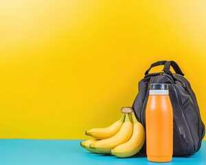 Aufkleber - Vibrant Wellness Fusion Dynamic Post-Workout Nutrition Essentials for Active Lifestyles - Minimalist Fitness Fuel Styling with Bold Color Blocking