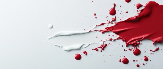 Poster - Crimson Chaos Minimalist Blood Splatter Design - Dramatic Visual Storytelling for Thriller Marketing and Forensic Content Creation