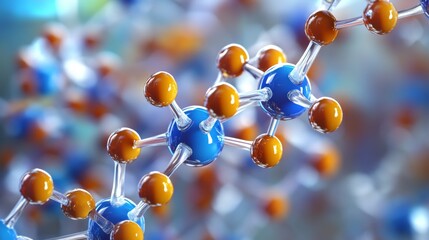 Poster - Exploring molecular structures science laboratory 3d visualization scientific environment close-up view chemistry concept