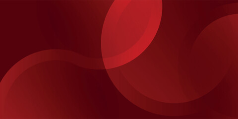Poster - Red abstract background. Dynamic shapes composition art modern shape circle