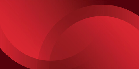 Poster - Red abstract background. Dynamic shapes composition art modern shape circle