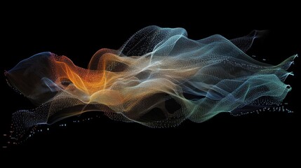 Poster - Dynamic flowing colors abstract art digital space visual artwork vibrant environment close-up view motion concept