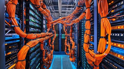 Poster - data center operations global technology hub infrastructure systems high-tech environment network ov