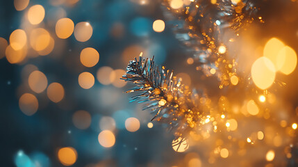 Poster - Vibrant colorful bokeh background with soft blurred lights for festive designs and dreamy visual effects